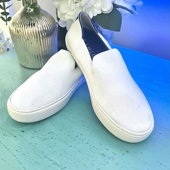 Rothy's The Original Slip On Sneaker Sz 7 Washable White Knit Casual Shoe - Picture 9 of 11